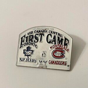 Toronto Maple Leafs vs Montreal Canadiens First Game Air Canada Centre NHL Pin